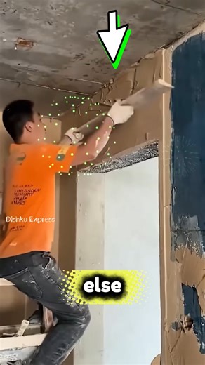 This Plasterer Wastes NOTHING 😮 #shorts #montagem