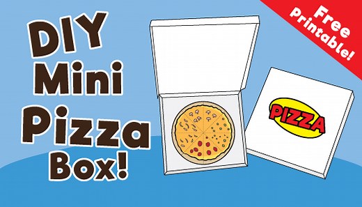 DIY Mini Pizza Box - Cool Paper Craft for Kids - 10 Minutes of Quality Time