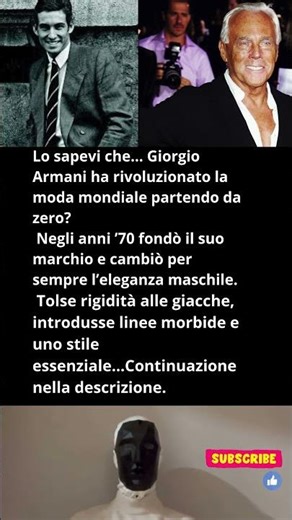 Lo sapevi che… Giorgio Armani❤️‍🔥