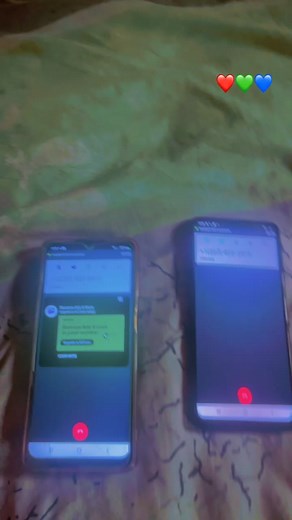 Smartphone Video Call Setup with Heart Emojis