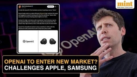 OpenAI To Enter Wearables Race With ‘Dime’ AI Headphones, Shakes Up Apple, Samsung | Report | Mint