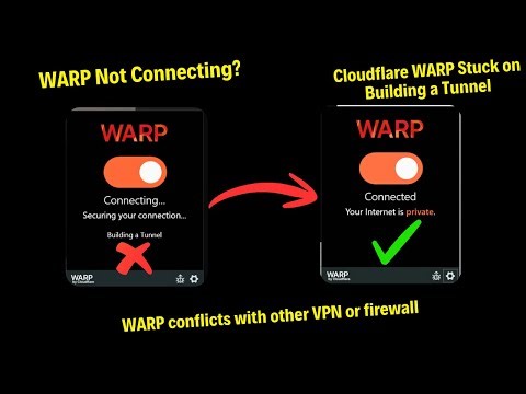 WARP Not Connecting Fix “Building a Tunnel” Issue 100% Working