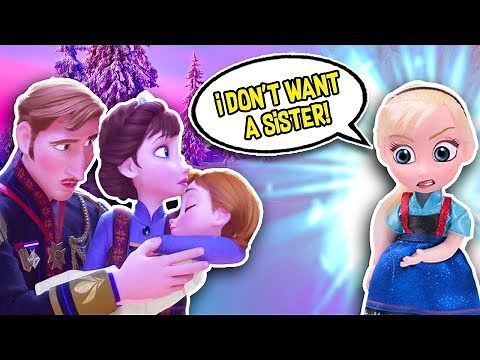 FROZEN 2 TOYS Little ELSA MEETS BABY ANNA for the FIRST TIME 👶🏻😡 FROZEN TOY TRANSFORMATIONS