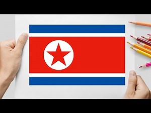 How To Draw North Korea Flag | Easy Drawing and Coloring Tutorial for Beginners