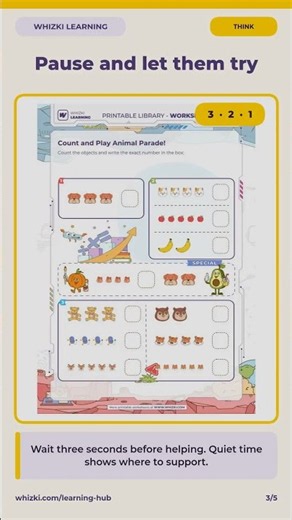 Preschool Math Worksheets: Count and Play Animal Parade!