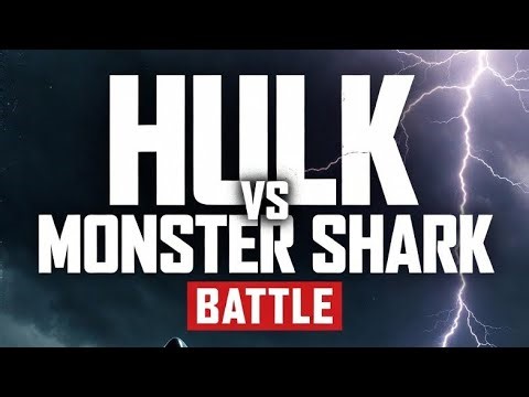 Hulk vs monster shark ☠️☠️