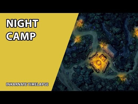 Night Camp | Inkarnate Timelapse