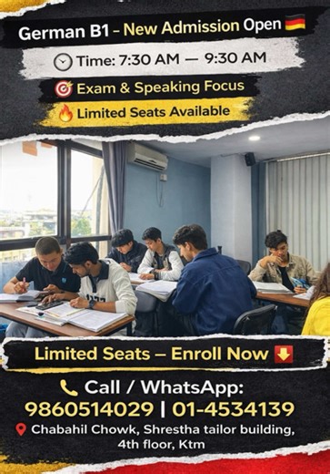 B1 German Class Admission Open: Join Now!
