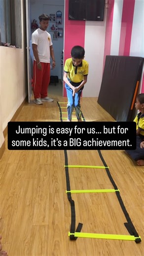 MS KIDS FITZONE on Instagram: "Every big milestone begins with a small step. Today, we’re teaching something very basic yet very powerful — how to jump. For some children, jumping isn’t just a movement. It’s about understanding instructions, coordinating the body, building confidence, and believing “I can do this.” With patience, repetition, and a lot of encouragement, these special stars are learning one jump at a time 🌈 Progress may be slow — but it is real and beautiful. Proud of each little