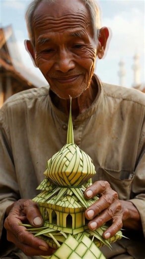 Miniatur Masjid Mini dari Daun Pisang #shorts #miniature #ai