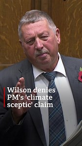 DUP MP Sammy Wilson denies an accusation by Prime Minister Boris Johnson that he is a "complete climate sceptic" as they clash in the Commons | BBC News NI