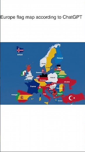 Europe flag map according to ChatGPT