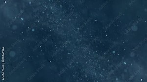 Explore 4K footage of snow particles moving in slow motion on a blue background, perfect for Christmas and New Year's backgrounds. Stock Video