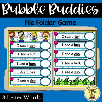 SoR Phonics File folder Game Station Words Bubble Buddies with Sight Words