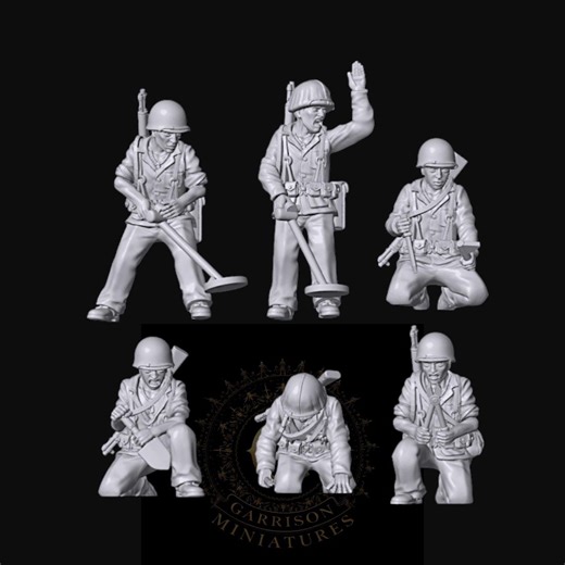 US Marines X12: 20mm and 28mm WW2 Wargame and Display Miniatures - Etsy