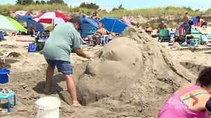 40th annual sand castle building competition in Clam Harbour