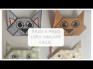 Lobo origami 🔥 paso a paso fácil 🔥Lobo de papel 🐺 🐺 #origami #diy #origamicraft