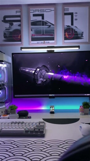 Not just a setup, it’s art.✨ #aesthetic #gaming #desksetup #pcsetup #gamingsetup #anime #pc