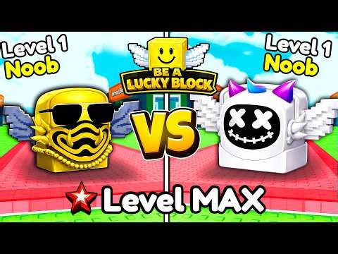 NOOB to MAX Level RACE in Be A Lucky Block!