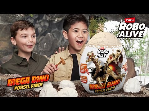 Unearth the biggest Robo Alive Mega Dino Fossil Find. Which prehistoric dino will you find?