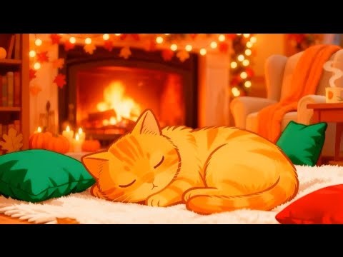 Autumn Cozy Cat Sleep Music 🍁 Soft Pure Piano to Calm, Comfort & Relax Cats | Gentle Feline Music