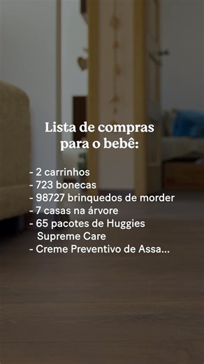 Qual bebê nunca sonhou com uma lista de compra dessa, ne? 👀 | Huggies
