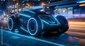 Innovative electric vehicle technology incorporating advanced lighting and motion concepts. Concept Electric Vehicles, Advanced Lighting, Motion Concepts, Innovative Technology