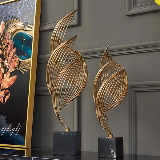 Gold Wire Abstract Sculpture: Modern Metal Artwork, Statement Centerpiece, Home Decoration (large) - Etsy