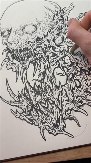 Ghost on Instagram: "Minerva- Corpse Paint girl sketching"