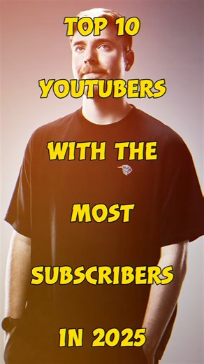 Top 10 YouTubers With The Most Subscribers In 2025 🌟🎥
