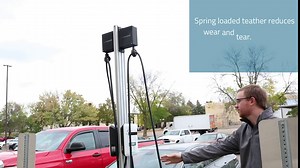 EVoCharge Universal Cable Retractor for EV Chargers, Works with All EV Charging Stations, Wall Mounted Cable Management System