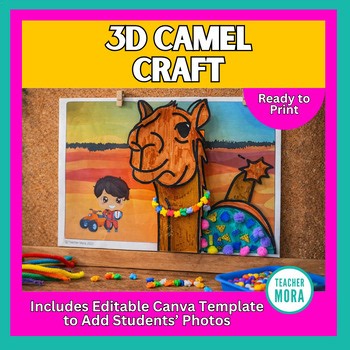 3D Camel Craft Activity | Personalized | Desert Habitat Craftivity