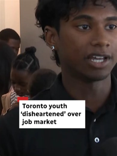 Hundreds of people lined up Wednesday for a chance to land a job at this year's CNE. CBC's Clara Pasieka spoke to youth who say the current job market 'has been rough.' #toronto #youth #employment