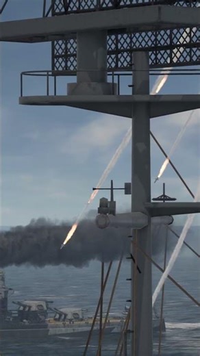 US Battleship Patrols the Horizon