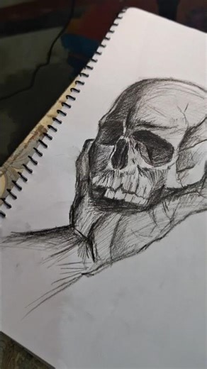 Skeleton Face Sketch 💀☠️ #skeleton#sketchful #pendrawing#painting #shortvideo #yt