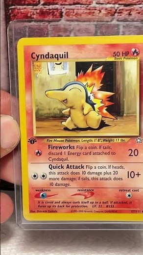 Pokémon 1st Edition Cyndaquil 1999 wizards