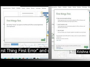Microsoft office |First thing first | launch error | Part II