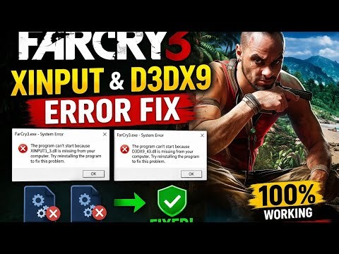 🎮 Far Cry 3 XINPUT & D3DX9 Error Fix (100% Working) | Easy Method 2026