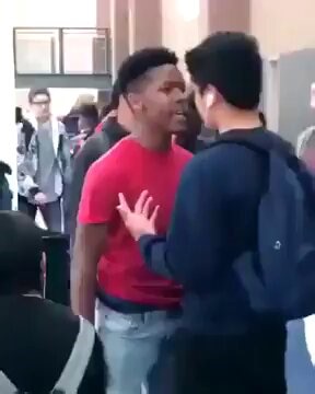 Venezolano intentando agredir a Chileno Alfa de piel blanca, pero es derrotado por la raza superior el negro kl de la jungla.
