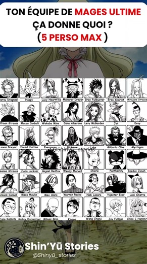 Ton équipe de mages ultime de Fairy Tail ! 🪄🔥