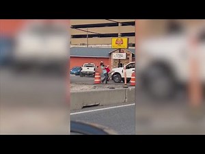 Loganville, Georgia’s Dustin McDowell chokes out Marco’s Pizza delivery driver Dakota Orme