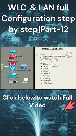 How to configure Wireless & LAN Network WLC & LAN full Configuration step by step Part 12