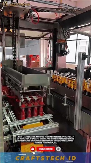 Automatic Bottle Packing Machine – Fast Bottle Transfer to Boxes #industrialmachine #machine