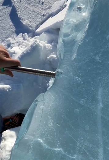 Drinking cold water #coldwater #water #glacier #iceberg