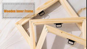 Visual Art Decor Framed Painting Texas Bluebonnets Flowers Canvas Wall Art Blue Floral Picture for Bedroom Living Room Bathroom Decoration