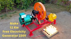Fk Tech Free Elecricity How We Make 12 Kw Free Electricity Generator From 12Kw Alternator And 3HP Motor Free Energy Generator converted | April Full