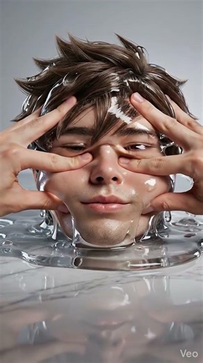 Satisfying Liquid Face ASMR 💧✨ #shorts #asmr