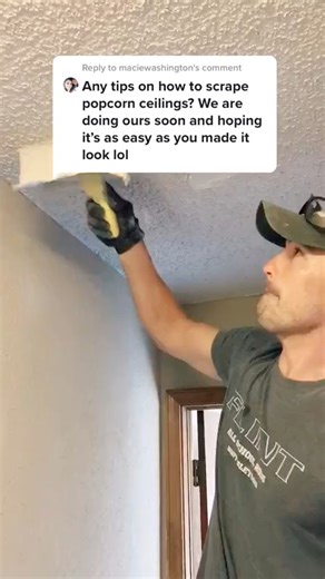 Here are some tips for #doityourself popcorn ceiling removal. #fyp #DIY | Nik and Liv DIY