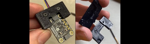 A Stemma QT/Qwiic board easy swap holder #3dPrinting #STEMMA #qwiic @hackadayio