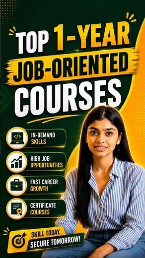 Top 1-Year Job-Oriented Courses 🔥 High Salary Courses After 12th in 2026